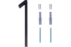 LUTER Numery Adresu Domu Srebrne Numery Uliczne Pływające Numery Domów Numery Skrzynek Pocztowych Numery Drzwi Dla Numeru Domu (1, nero)