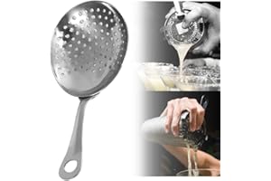 Dekaim Colador de Cóctel, Colador de Té de Tamiz de Cóctel de Acero Inoxidable 304, Colador de Cóctel de Barra, Herramienta de Barra de Cuchara para Barra de Cocina Casera