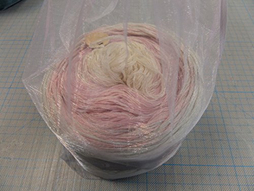 Lana Grossa Shades of Merino Cotton – BOBBEL 200g Knäuel Farbe 402 hellgrau/rosa/beige - 2