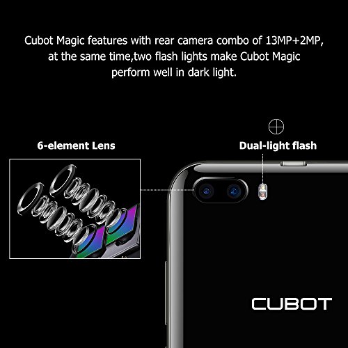 Smartphone ohne Vertrag, Cubot Magic 4G Dual Sim GÃ¼nstig Handy, 5 Zoll Android 7.0 HD IPS Handys mit MT6737 3GB RAM+16GB ROM, Dual Rear Kamera 13MP+ 5MP Front Kamera, 2600mAh Akku, Bluetooth,GPS- Gold