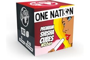 ONE NATION | Premium 26er Shisha Kokoskohle Naturkohle, Hookah Charcoal Shisha aus 100% Kokosschalen - max. 120 Minuten Brenndauer | Starke Hitze | Ohne Eigengeschmack & chemische Zusätze 8kg