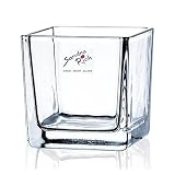 Glasvase Cube eckig 1 Stück 8 cm Ø 8,0 x 8,0 cm klar von Sandra Rich