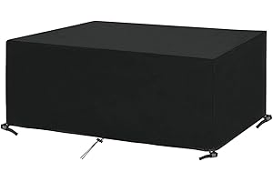 SanGlory Housse Table de Jardin Rectangulaire Housse Protection Salon de Jardin Exterieur Bâche Table Jardin Imperméable Housse de Protection pour Table, Meubles, (Polyester,200x160x70cm)