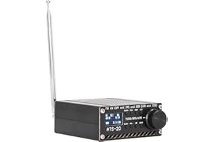 WALFRONT Récepteur Radio Pleine Bande AM FM SSB LSB Scanner Radio Pleine Bande USB avec Antenne MW Récepteur Bande SW ATS‑20 SI4732 Chargement USB Noir