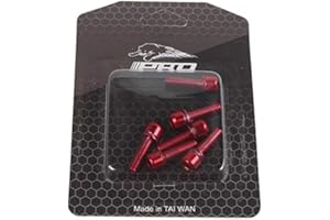 MEROCA 6pcs Mountain Road MTB Bike Bicycle M5*18MM Stem Steel Bolts (Red)