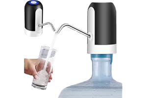 Retoo vattenflaska pump med USB-laddning för vattenkannor olika kaliber dricksvattenbrytare vattendispenser flaska vattenpump för camping kök kontor grill