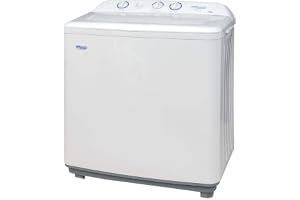 Super General 10 kg Twin-Tub Semi-Automatic Washing Machine SGW1056N, White, Low Noise Gear Box, Spin Dry, Lint Filter, Rust Proof, 83.8 W cm x 49 D cm x 96 H cm, 1 Year Warranty