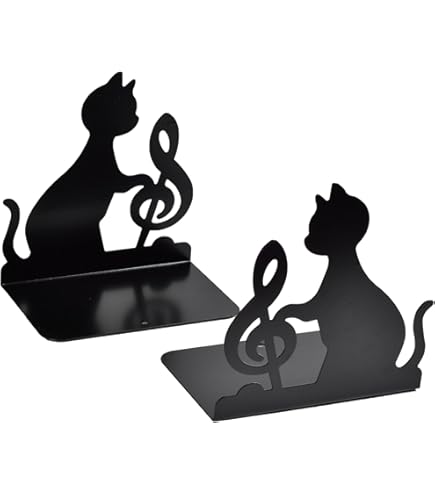Fermalibri A Forma Di Gatto In Plexiglass Nero - 2 Pezzi DX+SX, 17x20x12 Cm, Made In Italy - Foto 9