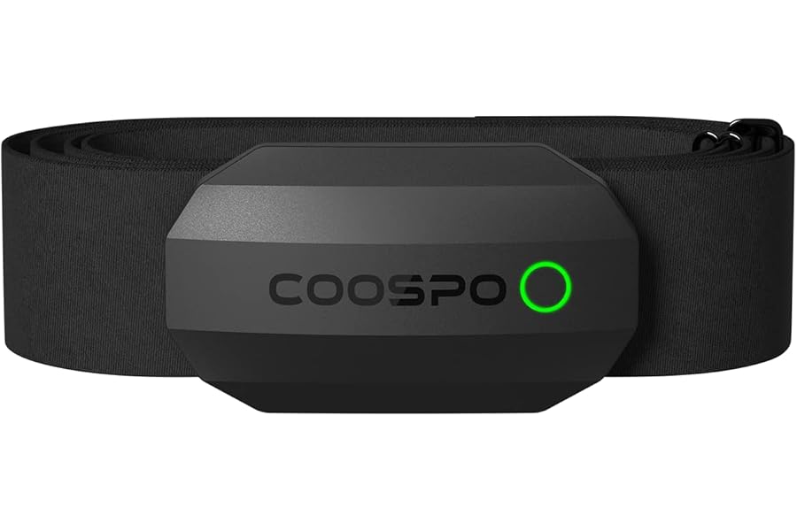 COOSPO Heart Rate Monitor Chest Strap,Bluetooth ANT+ Chest HRM for Running Cycling Gym Fitness, Heart Rate Monitors IP67 Waterproof Compatible with Strava Zwift Wahoo Garmin Polar Peloton App