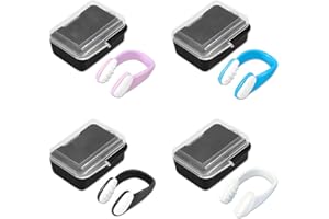 COYUN 4 Pièces Pince Nez en Silicone, pince-nez antidérapants pour la natation, Pince Nez Natation, Pince Nez, Protecteur de Nez Pour Piscine Natation & Plongée, pour Piscine Natation & Plongée