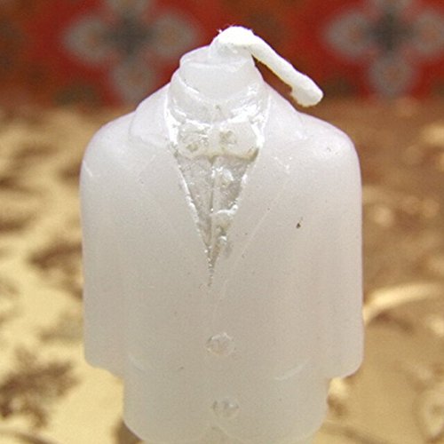 OFT 1paar Braut mit Bräutigam Hochzeitskerze Hochzeit Hochzeitskerzen für Wedding (weiss) - 5