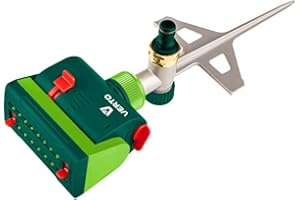 VERTO Rasensprenger | Kreisregner | Beregnungsfläche 208 m² | 16 Düsen | Bewässerung | Impulsregner | Regner | Gartenbewässerung Sprinkler
