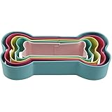 Dog Bone Cookie Cutter Shapes Set Stainless Steel Bone Shaped Cookie Molds, 5 Counts