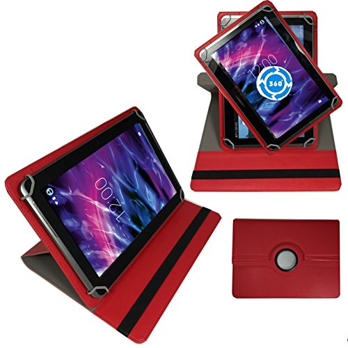 360° 9.7 Zoll ROT Tablet Tasche Schutz Hülle Stand 9,7 Etui für Medion Lifetab P9702 MD 60201 + Stift - 2