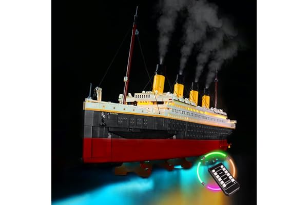 BrickBling Éclairage LED pour Lego Creator Expert Titanic Set de construction 10294 (Pas de modèle), Module de lumière fumée DIY