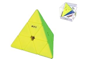 TAOLELE Speed Cube, QY MS Pyramid Magic Cube Magnetic Fast Smooth Turning Stickerless Quicker 3D Puzzle Toys for Magic Cube Enthusiasts