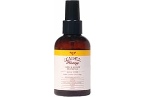 Leather Honey Suede Protector Spray: NonToxic, Non-aerosol Water and Stain Repellent. Protect Suede & Nubuck Shoes, Boots, Furniture, Jackets, Bags & Apparel.