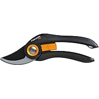 Fiskars Bypass-Gartenschere für frische Äste und Zweige, Länge 20 cm, Antihaftbeschichtet, Hochwertige Stahl-Klingen…