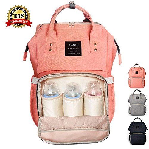 Preisvergleich Produktbild Tiscen Baby Wickeltasche Wickelrucksack Multifunktional Wasserdicht Oxford Große Kapazität Babytasche Kein Formaldehyd for Mama Dad Reise Rucksack (Orange)
