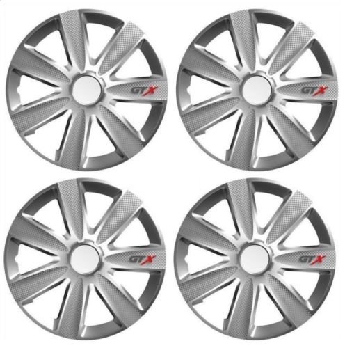 Rhino Automotive© 15" GTX Carbon Car Wheel Trims Cover Hub Caps X4 RW1994