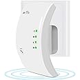 AnnuoYi WiFi Extender, 300Mbps 2.4Ghz Wireless WiFi Signal Range Booster Network Repeater, WiFi Signal Amplifier With Ethernet Port Support Ap/Repeater Mode（White）