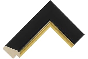 TV IN DISGUISE Frame Sample for Samsung the Frame customised bezel (Angled Black Gold)