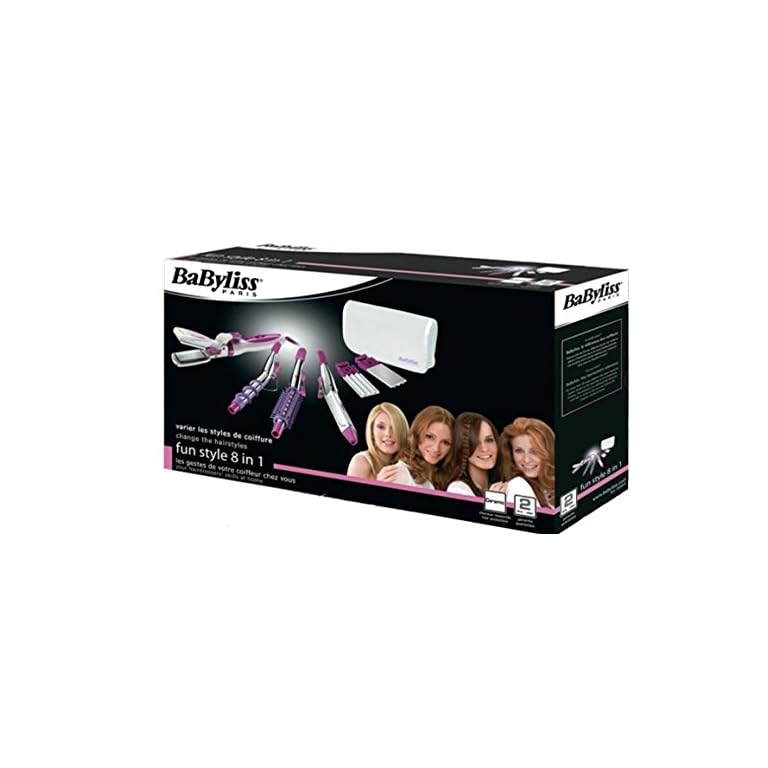 Babyliss Fun Style Multistyler 8 in 1 Portable Bag 2020CE - White/Pink