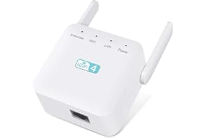 GETUE WiFi Extender Booster with Ethernet Port - Up to 3650 sq.ft Coverage, WiFi Booster Range Extender - 300Mbps 2.4GHz,2 Antennas,360° Full Coverage,Supports 4 Modes,AJ-YS016