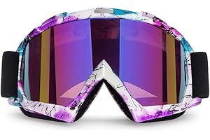 4-FQ Motorradbrille ATV Motocross Winddicht Dirt Bike Staubdicht Off Road Kratzfest PU Helm MX Skibrille Schutzbrille Rennsportbrille