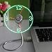 New Flexible Gooseneck Mini USB Powered LED Cooling Flashing Real Time Display Function Clock Fan for PC Laptop Notebook Desktops RS.2781.00