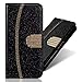 Produktbild Bling Glitzer Sparkle Diamant Kartenfach für Samsung S10,Folio Wallet Ledertasche Funkeln Glitzer Slim Leder Hülle Schutzhülle Scratch Bumper Stand Card Slots Magnetverschluß Etui Case