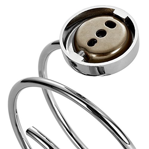 Rovate® Chrom Fönhalter Edelstahl Haartrocknerhalter Halter für Ihre Fön Bad - 3