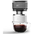 MAKINGTEC Coffee Maker, Portable Coffee Maker, One-Touch Pour Over Drip Coffee Maker, with Stainless Steel Filter, Reusable Filter, for Travel, Camping, Office, Home