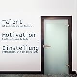 denoda Talent ist das, was du tun kannst. - Wandtattoo Dunkelgrau 27 x 25 cm (Wandsticker Wanddekoration Wohndeko Wohnzimmer Kinderzimmer Schlafzimmer Wand Aufkleber)