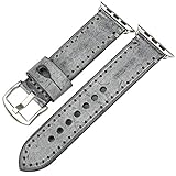 MAIKES Für Apple Watch Armband 44mm 42mm 38mm 40mm, Uhrenarmband Ersatzarmband für iWatch Series 4/3/2/1 (Band for Apple Watch 42mm, Grey+Silver Buckle)