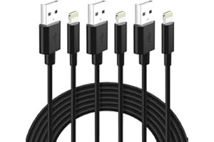 ilikable Kabel do ładowania iPhone'a, 3 sztuki, 2 m, certyfikat MFi, USB do Lightning iPhone, kabel do ładowania kompatybilny z iPhone 13 12 11 Xs Max XR 8 Plus 7 Plus 6 Plus iPad Mini Air Pro iPod