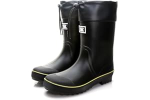 Jesindr Stivali Gomma Uomo, Pioggia Antiscivolo Adulto Antinfortunistica Stivali, Leggere Comodeda Esterno Scarpe da Giardino
