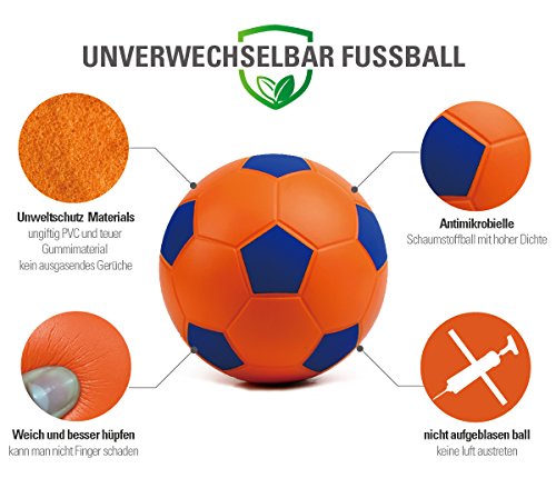 Chastep Normal 8'' Foam Ball Indoor/outdoor Football Soccer Perfect for Kids or Beginner Play and Excercise Soft Kick & Safe (Orange/blue) reviews Chastep Normal 8'' Foam Ball Indoor/outdoor Football Soccer Perfect for Kids or Beginner Play and Excercise Soft Kick & Safe (Orange/blue)