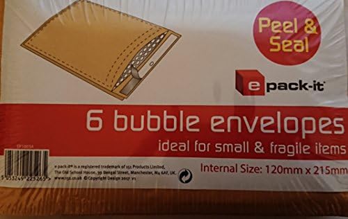 12 Peel &amp; Seal Bubble Envelopes/2 Packs of 6 ,