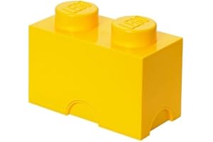 ROOM COPENHAGEN LEGO kamień do przechowywania, 2 wypustki, pudełko do przechowywania, możliwość układania w stos, 2,6 l, żółty