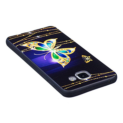 Samsung Galaxy A5 2016 / SM-A510 Hülle, Chreey [Prägemuster] Full Body Cover Bumper Case Weich TPU Silikon Handyhülle Matt Kratzfeste Anti-Rutsch Schutzhülle Backcover [Diamant Schmetterling] - 3