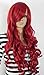 THZ Long Curly Weave women's Hair wig Dark Red wig
