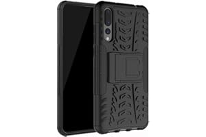 Yiakeng Funda Huawei P20 Pro Carcasa, Silicona a Prueba de Choques Soltar Protector con Kickstand Case para Huawei P20 Pro (Negro)