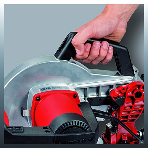 Einhell Kapp Gehrungssäge TE-MS 2112 L (1400 W, Sägeblatt Ø 210 mm, Schnittbreite 120 mm, schwenkbarer Sägekopf, Laser, LED-Licht) - 5