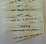 100 x Wooden Toothpicks ~ Hygienically & Individually Wrapped