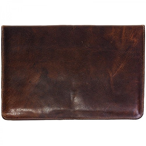 ROYALZ Lederetui für Apple iPad Pro 9.7 Ledersleeve Ledertasche Tasche Cover Schutztasche Mappe Etui Sleeve Vintage Look Retro Design Leder braun - 5