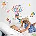 Produktbild HLLCY Tier Cartoon Wandaufkleber Für Kinderzimmer Glückliche Elefanten Ballon Ferkel Drachen Regenbogen Sterne Dekoration Aufkleber DIY PVC Home Decor