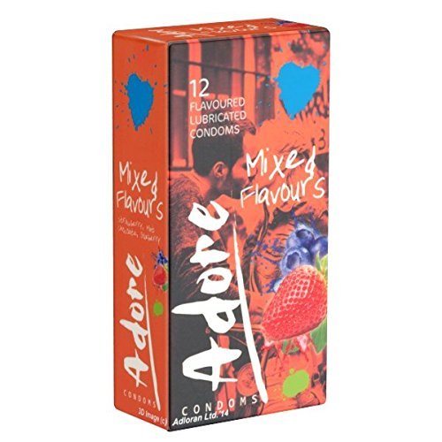 Pasante - Pasante Adore Mixed Flavors Condoms - 12 Pieces