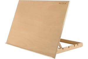 ‎MEEDEN MEEDEN Extra große Schreibtischstaffelei: 50,8 x 76,2 cm, tragbar, Buchenholz, Standstaffelei – 5 Positionen verstellbare Desktop-Zeichenstaffelei
