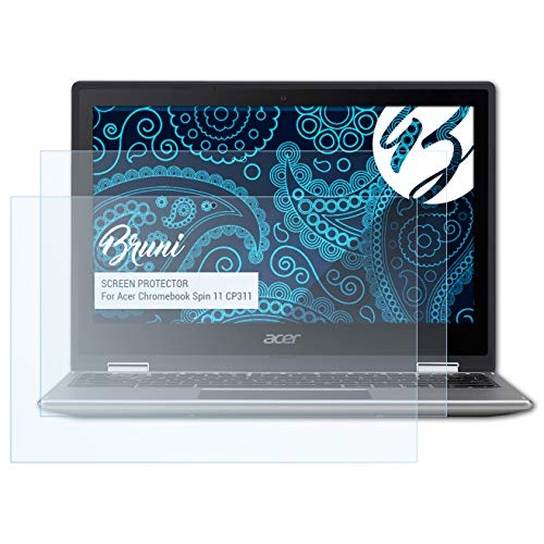 BruniScreen Protector compatible with Acer Chromebook Spin 11 CP311 Protector Film, crystal clear Protective Film (2X)